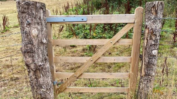 English Round Oak Gateposts sourced from Exmoor National Park